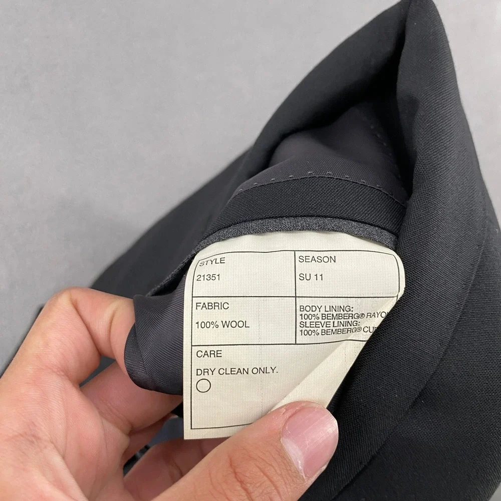 J.Crew Ludlow Jacket Mens 39R Black Italian Wool 2-Button Blazer 21351